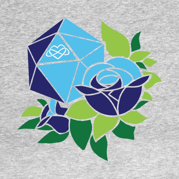 Pretty POLY Rose Polyamory Pride by thedicegoddess